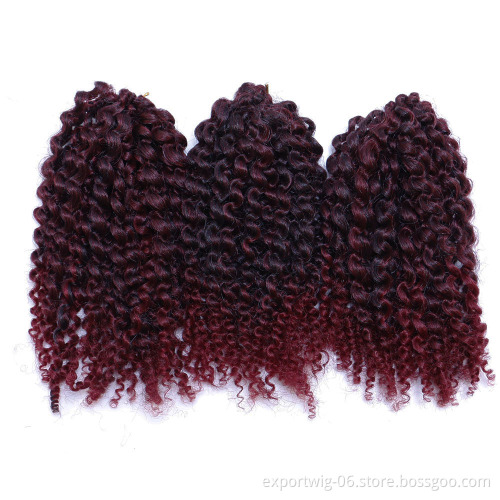 Crochet Curly Twist Braids Hair 8inch 90g Synthetic Hair Afro Curls Braiding Hair Wholesale